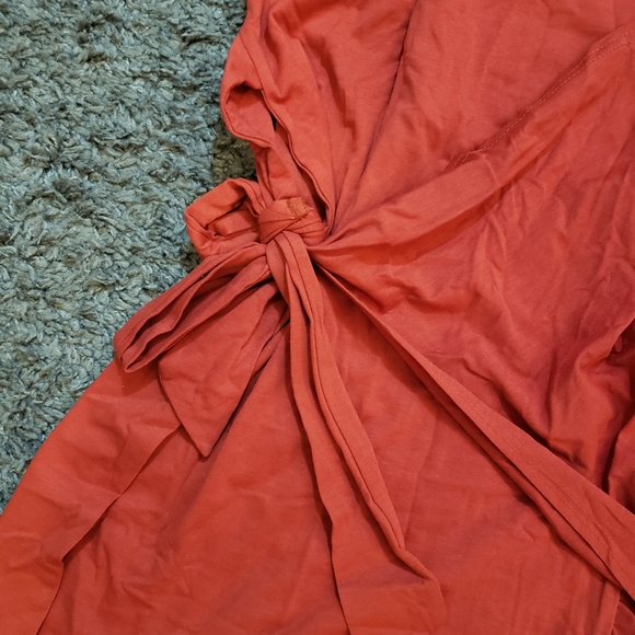 Red Wrap Dress - Picture 3 of 7